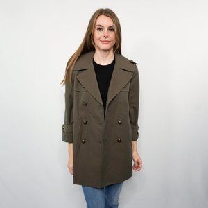 228. YVES SAINT LAURENT VINTAGE Double-Breasted Cotton Coat Sz 40
